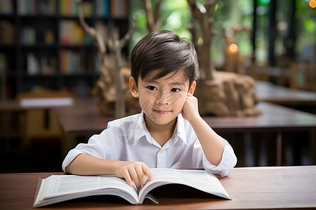 学习的小男孩图片