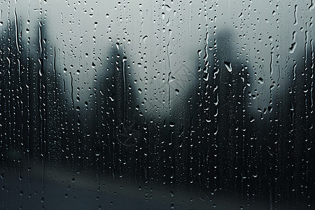 窗子上的雨滴图片