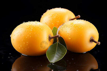 美味的枇杷水果背景图片