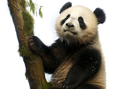 大熊猫在丛林中微笑图片