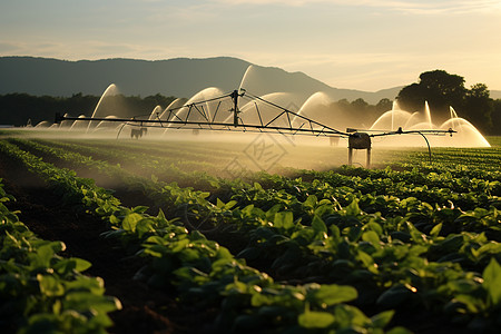 全自动农田灌溉设备背景图片