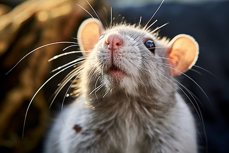 可爱胡须的小老鼠图片