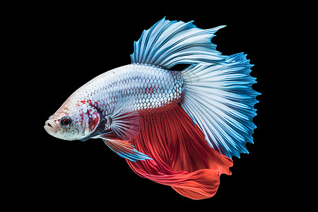 彩色动物鱼缸里的暹罗斗鱼背景