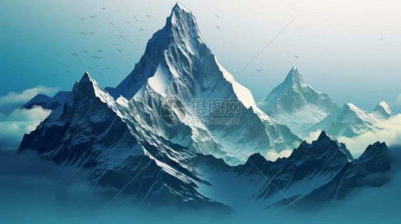 雪山的风景图片
