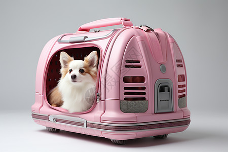 粉色小狗携带盒图片