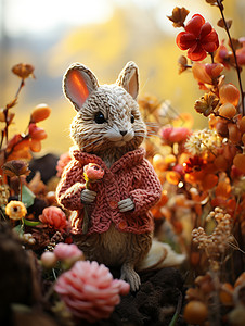 秋日的小兔子图片