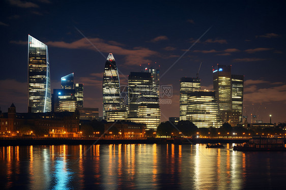 美丽都市的夜景图片