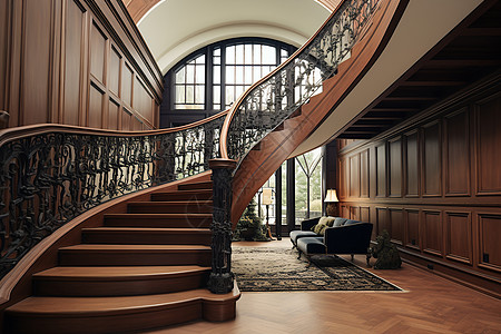 现代住宅的楼梯图片