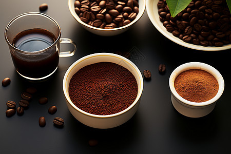 香醇的咖啡豆背景图片