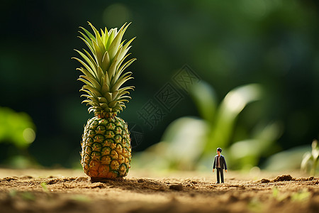 菠萝插画菠萝小人高清图片
