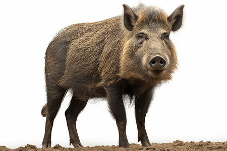 自然栖息地的野猪高清图片