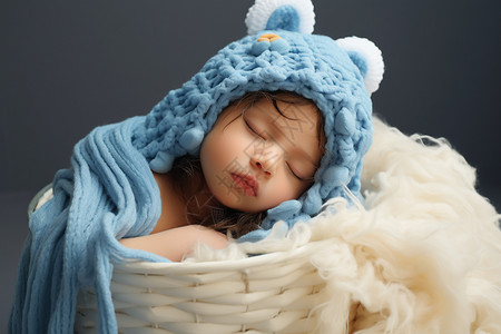 睡着的外国小婴儿图片