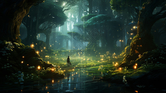 幻想森林风景图片