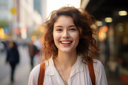 人群中的女生图片