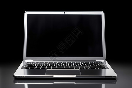 银黑色的笔记本电脑背景图片