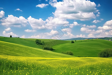 自然风景背景草地天空的自然风景背景