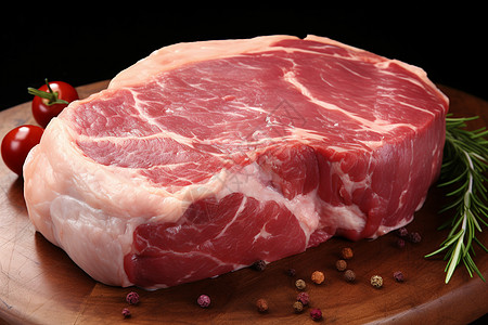 果木牛排美味的肉排背景