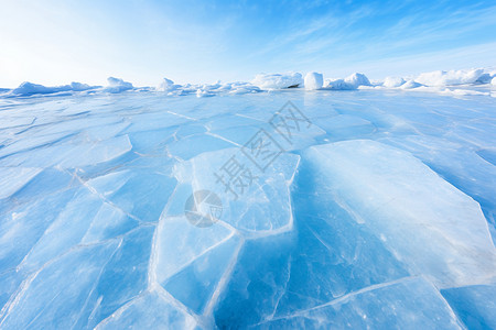 白天空下的大冰湖图片