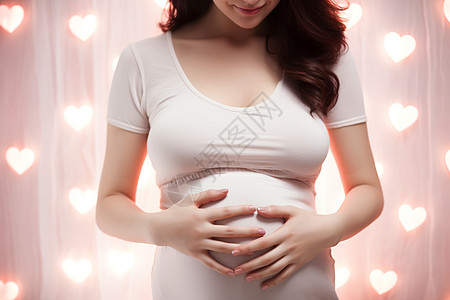 孕前检查优雅的怀孕女子背景