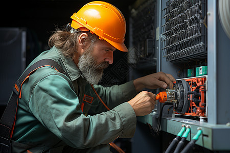 电力安装工人图片