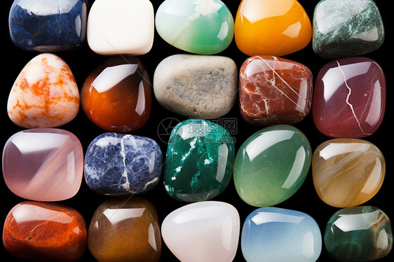 多彩的石头图片