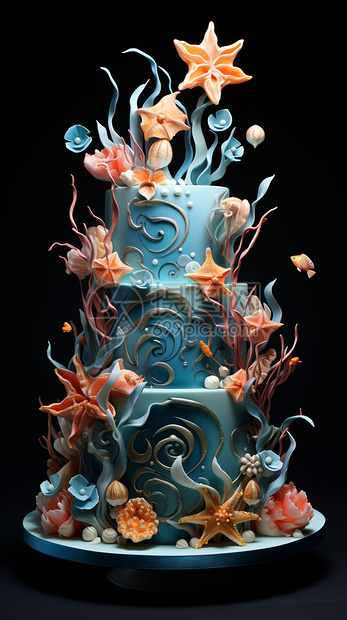 海洋蛋糕图片
