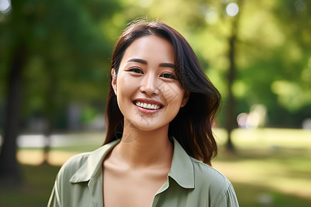 快乐的亚洲女孩背景图片