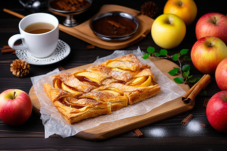 美味的黄油皮酥饼高清图片