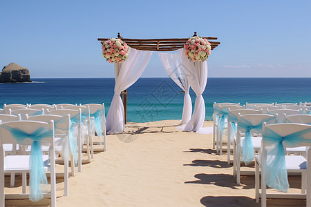 海岸上的婚礼仪式图片