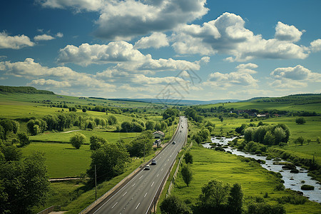 乡村的高速公路图片