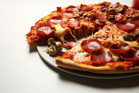 诱人的披萨意大利手工披萨高清图片