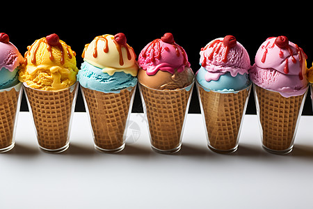 冰淇淋甜筒背景图片
