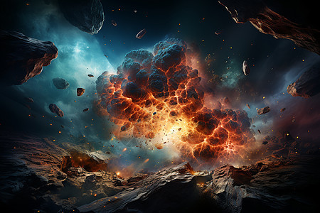 宇宙中爆炸的景观图片