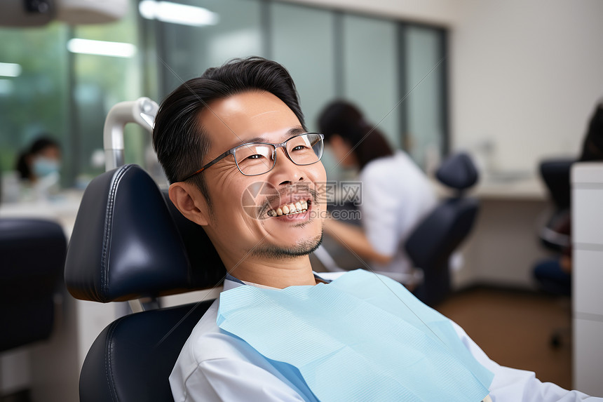 看牙医的男人图片