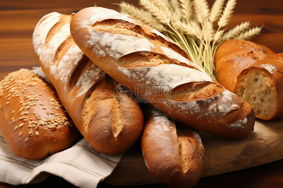 美味法式面包图片