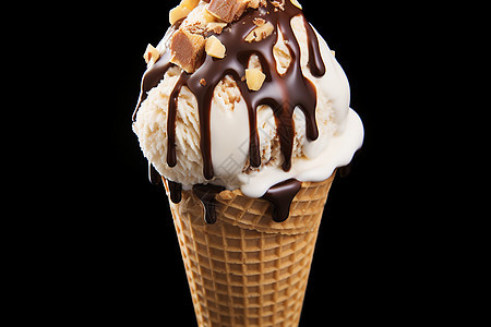 冰淇淋和巧克力背景图片