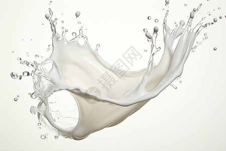 牛奶飞溅出美妙的波浪图片
