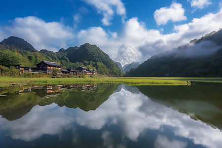 碧水蓝天图片