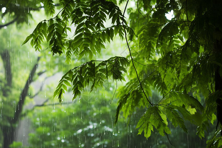 四川美景雨天的自然美景背景