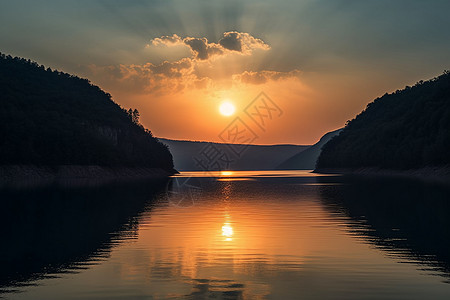 太阳从水平面升起图片