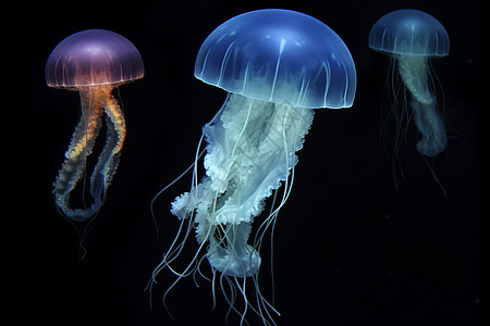 浮游生物水母海洋生物背景