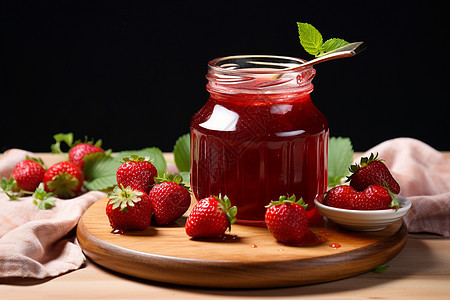 夏季草莓酱图片