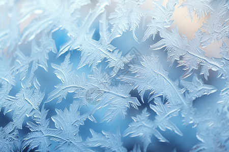 冬日的玻璃冰晶背景图片