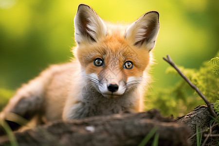 户外可爱的狐狸动物背景图片