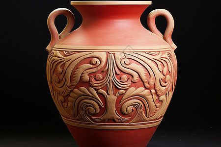 古花纹金色花纹陶瓷罐背景