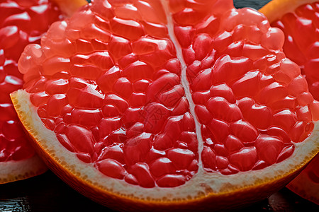 成熟的多汁红柚背景图片