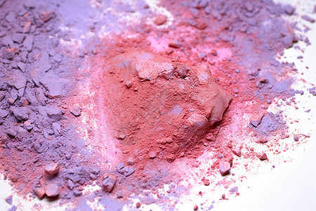 洒落的紫红粉末背景图片
