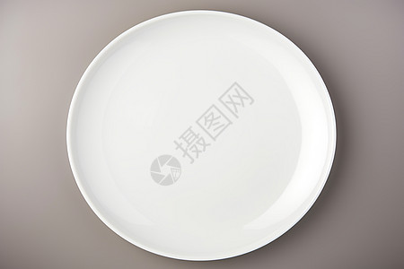 圆形餐桌白色餐盘背景