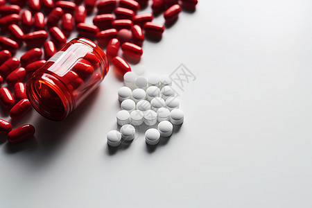 药瓶与药片背景图片
