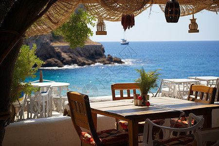 海边的餐厅图片